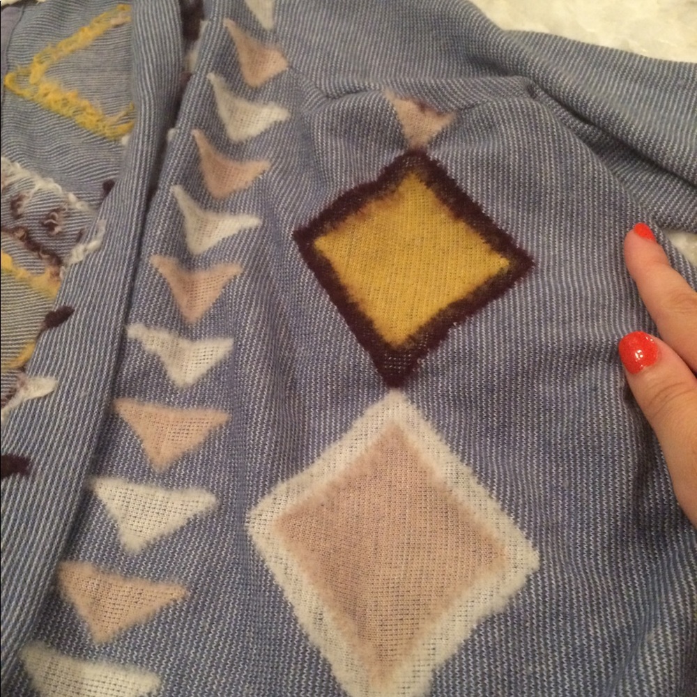 #SWT2 ANTHROPOLOGIE SOUTHWEST BLANKET SWEATER - Picture 6 of 7